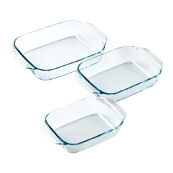 Pyrex Irresistible Set Pirofile Rettangolari In Vetro Borosilicato - Set 3 Pz