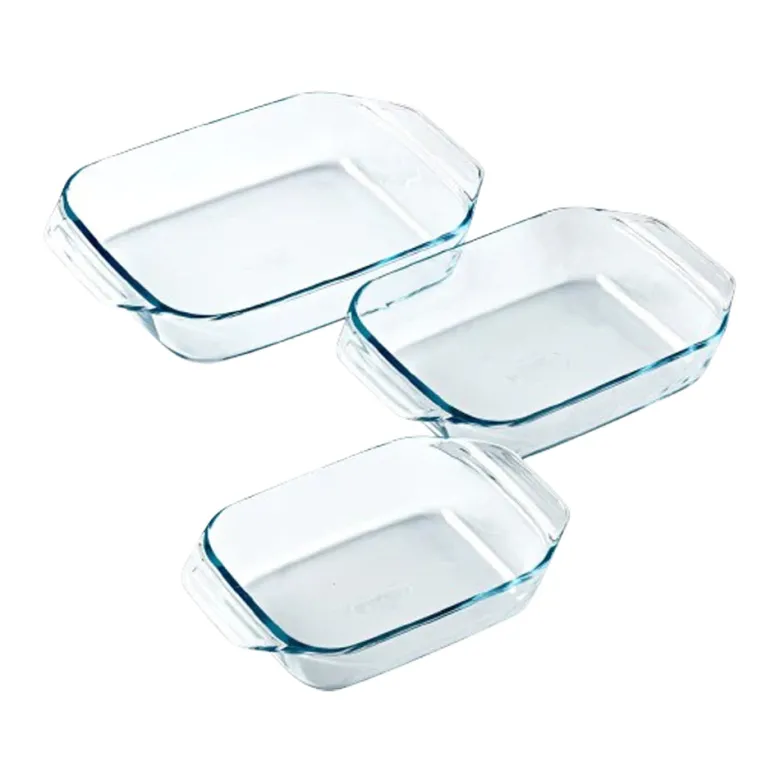 Pyrex Irresistible Set Pirofile Rettangolari In Vetro Borosilicato - Set 3 Pz