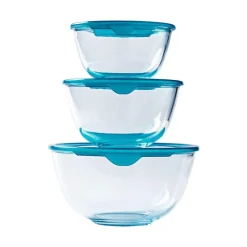 Pyrex Prep & Store Set Coppe Multiuso Con Coperchio In Vetro Borosilicato
