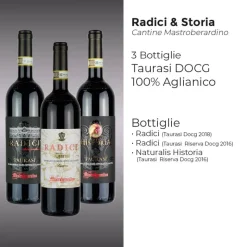 Radici e Storia Taurasi DOCG 2016 - 2018 Cantine Mastroberardino - Set 3 Bottiglie