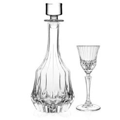 RCR Adagio Set Liquore in Vetro Cristallino - Set 7 Pezzi