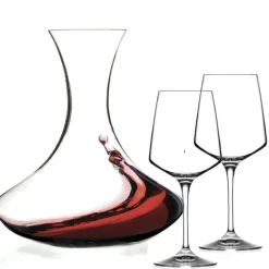 RCR Aria Set Calici e Decanter in Vetro - Set 3 Pezzi