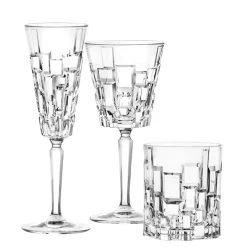 RCR Cristalleria Italiana Etna Set Calici e Bicchieri In Vetro Cristallino Luxion Set 18 Pz