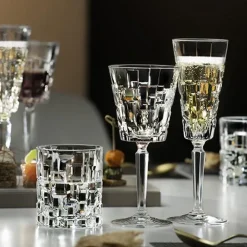 RCR Cristalleria Italiana Etna Set Calici In Vetro Luxion - Set 18 Pz