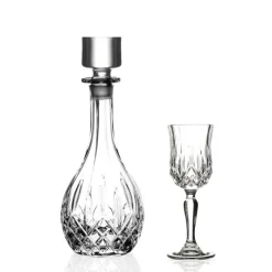 RCR Opera Set Liquore Bottiglia Con Calici in Vetro - Set 7 Pezzi