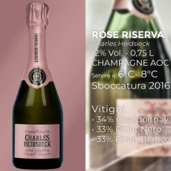 Reserve Brut Rosé Champagne AOC Rosé Charles Heidsieck