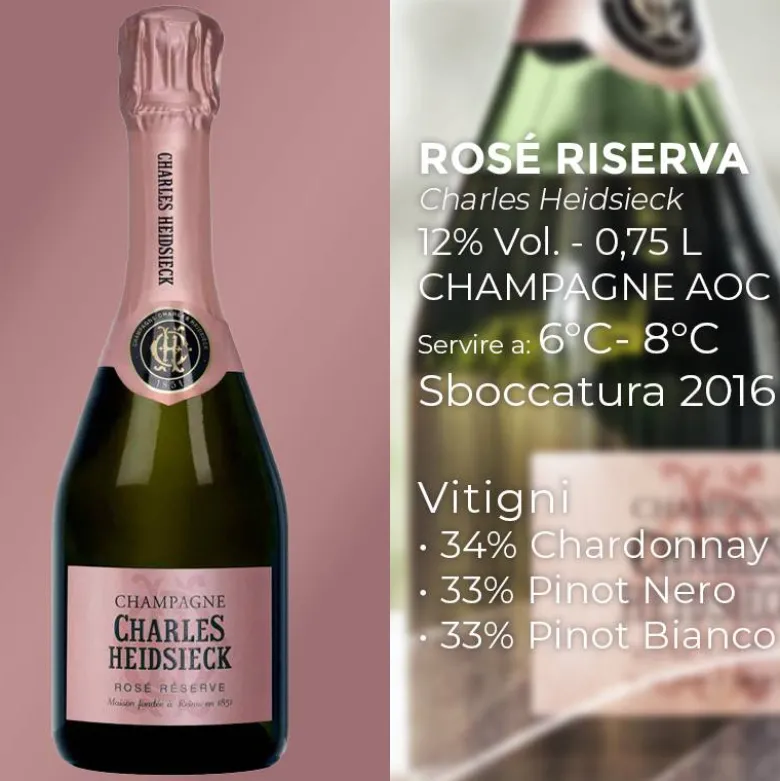 Reserve Brut Rosé Champagne AOC Rosé Charles Heidsieck