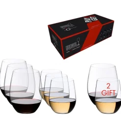 Riedel O Value Set Bicchieri Vino Cabernet Merlot Viognier Chardonnay in Vetro - Set 8 Pezzi