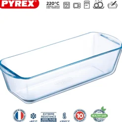 31s12 cm - Pyrex Bake & Enjoy Stampo Plum Cake Rettangolare In Vetro Borosilicato