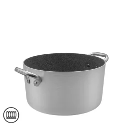 SharkSkin Casseruola Alta In Alluminio Antiaderente Induzione Con 2 Maniglie Acciaio Inox