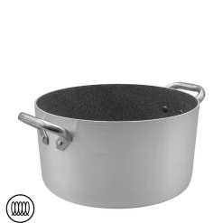 SharkSkin Casseruola Alta In Alluminio Antiaderente Induzione Con 2 Maniglie Acciaio Inox