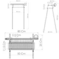 Tecnoroast 20 Single Griglia A Carbone Con Giraspiedini Automatico