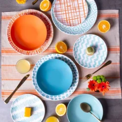 Tognana Louise Agua Servizio Piatti In Ceramica - Set 18 Pz