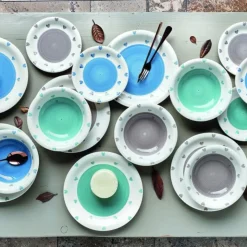 Tognana Lousie Lovely Servizio Piatti In Stoneware - Set 18 Pz