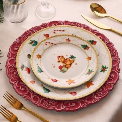 Tognana Olimpia Christmas Fairy Tale Servizio Tavola Decoro Natalizio In Porcellana Set 18 Pz
