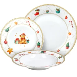 Tognana Olimpia Christmas Fairy Tale Servizio Tavola Decoro Natalizio In Porcellana Set 18 Pz