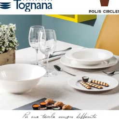 Tognana Polis Circles Servizio Piatti In Porcellana - Set 18 Pz