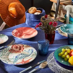 Tognana Vela Aquarium Servizio Piatti In Stoneware - Set 18 Pz