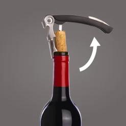 Vacu Vin Bottle Opener Double Lever Corkscrew Stainless Steel