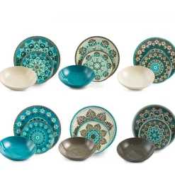 Villa D'Este Cala Jondal Servizio Piatti In Stoneware - Set 18 Pz