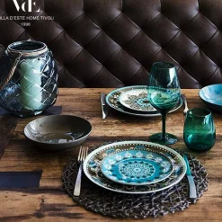 Villa D'Este Cala Jondal Servizio Piatti In Stoneware - Set 18 Pz