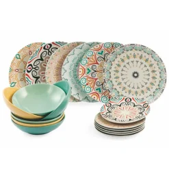 Villa D'Este Sharm Servizio Piatti In Gres Porcellanato - Set 18 Pz