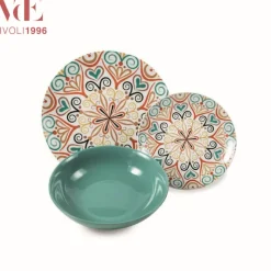 Villa D'Este Sharm Servizio Piatti In Gres Porcellanato - Set 18 Pz