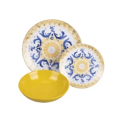 Villa D'Este Sicilia Servizio Piatti In Porcellana e Stoneware - Set 18 Pz