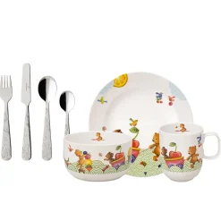Villeroy & Boch Kiddy Bears Hungry As A Bear Servizio Piatti Colazione Per Bambini Set 7 Pz