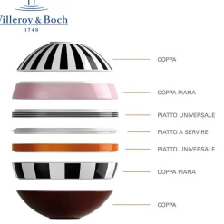 Villeroy & Boch La Boule Servizio Piatti In Porcellana - Set 7 Pz