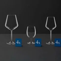 Villeroy & Boch La Divina Set Calici Vino in Vetro - Set 12 Pezzi