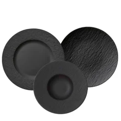 Villeroy & Boch Manufacture Rock Servizio Piatti In Porcellana - Set 18 Pz