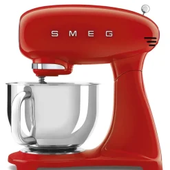 1000 Watt - Smeg Full Color Stand Mixer 10 Speeds with Included Accessories