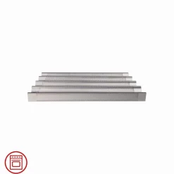 60x40 cm - Agnelli Pasticceria & Pizza Teglia Per Baguette Ondulata Microforata In Alluminio