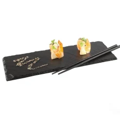 30x12 cm - Aps Piatto Presentazione Rettangolare In Ardesia