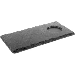 25x12 cm - Aps Piatto Vassoio Con Inserto In Ardesia