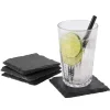 10x10 cm - Aps Sottobicchieri In Ardesia - Set 4 Pz