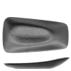 24x13 cm - Ariane Black Dazzle Piatto Vassoio Rettangolare In Porcellana - Set 12 Pz