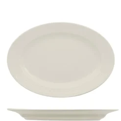 26x18 cm - Ariane Eclipse Piatto Vassoio Ovale In Porcellana - Set 12 Pz
