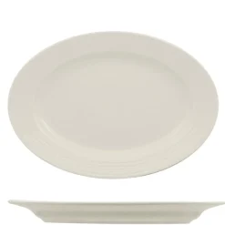 32x22 cm - Ariane Eclipse Piatto Vassoio Ovale In Porcellana - Set 6 Pz