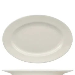 38x26.5 cm - Ariane Prime Piatto Vassoio Ovale In Porcellana - Set 6 Pz