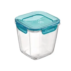 12x12 cm - Bormioli Rocco Frigoverre Evolution Contenitore Per Alimenti Ermetico Alto In Vetro Temperato