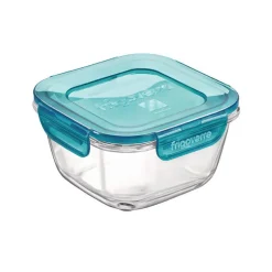 12x12 cm - Bormioli Rocco Frigoverre Evolution Contenitore Per Alimenti Ermetico In Vetro Temperato