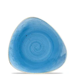 19.2x19.2 cm - Churchill Stonecast Piatto Piano Triangolare In Porcellana Vetrificata