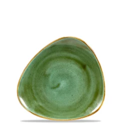 19.2x19.2 cm - Churchill Stonecast Piatto Piano Triangolare In Porcellana Vetrificata