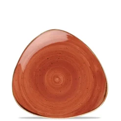 19.2x19.2 cm - Churchill Stonecast Piatto Piano Triangolare In Porcellana Vetrificata