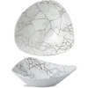 23.5x23.5 cm - Churchill Studio Prints Kintsugi Piatto Fondo Triangolare In Porcellana Vetrificata