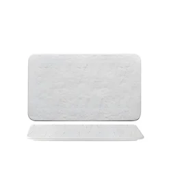 25x15 cm - Erosion PIatto Vassoio Rettangolare In Porcellana - Set 6 Pz