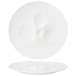 31.2x30.7 cm - Essentia Magnesium Moon Piatto Presentazione Irregolare In Porcellana - Set 2 Pz