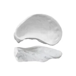 12.5x7.8 cm - Essentia Oyster Coppetta In Porcellana Set 6 Pz